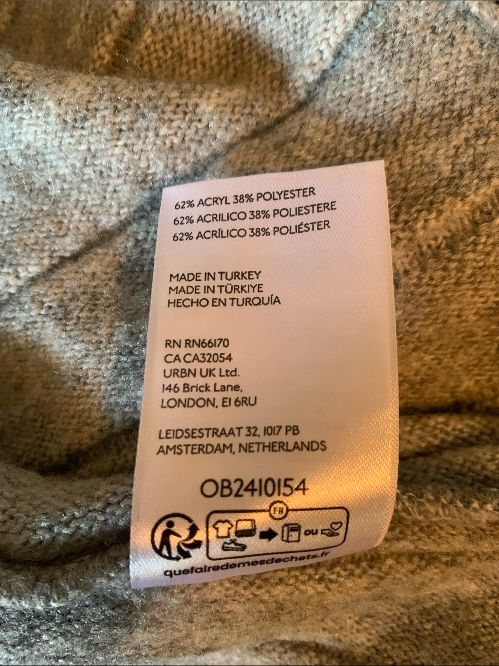 Maeve Anthropologie Mock Neck Swing Sweater Sz Medium Ribbed Gray — image 4 of 8
